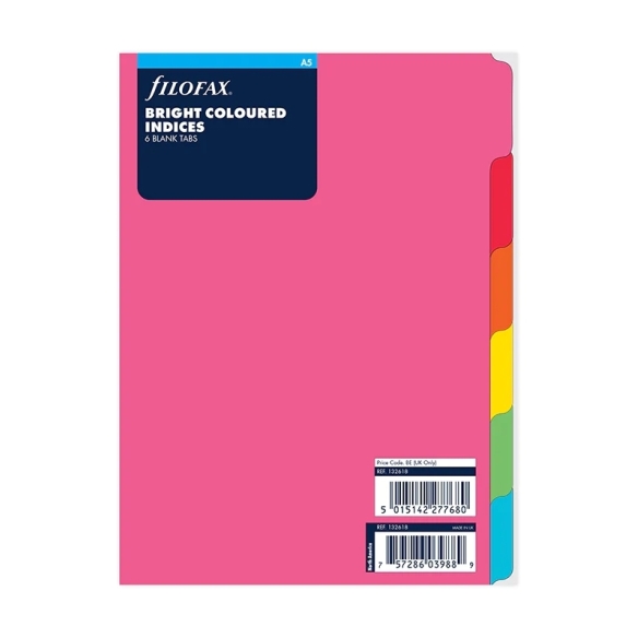 Plnobarevné rozřazovače pro A5 diáře FILOFAX - 5