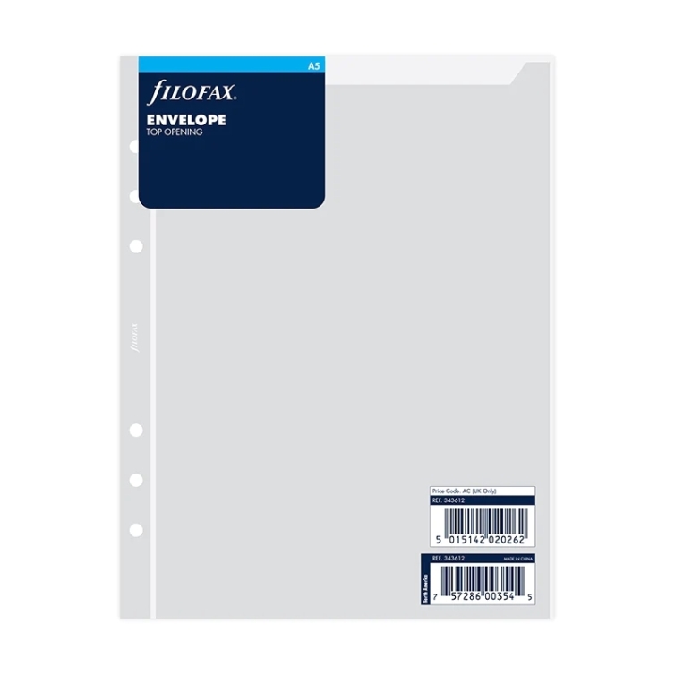 Transparentná Obálka s horným otváraním Náplň pre A5 diáre FILOFAX - 4