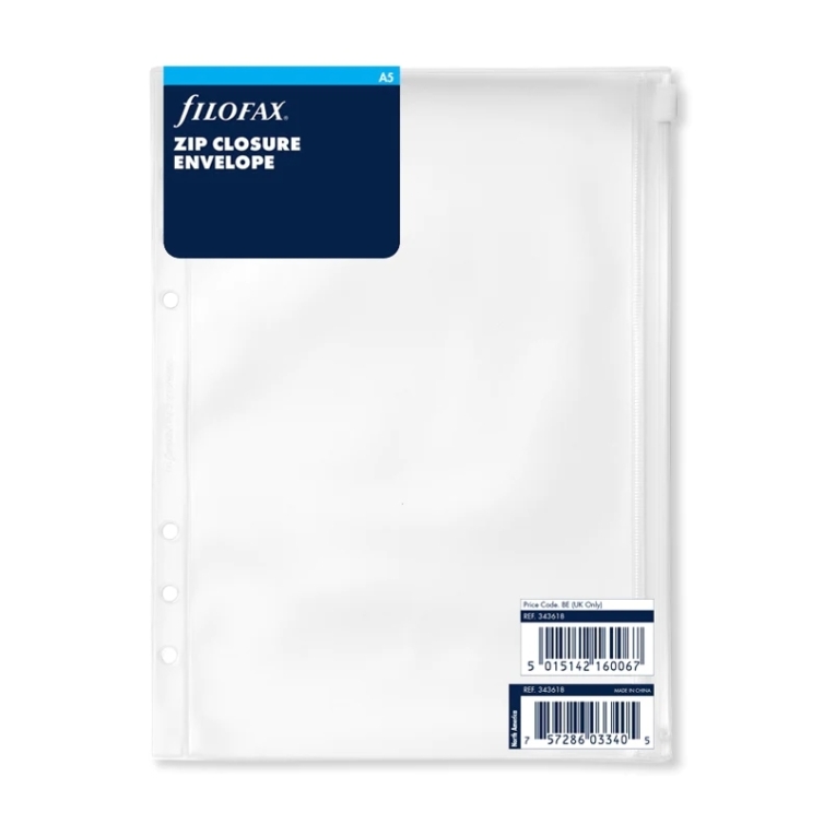 Transparentná Obálka so zipsom pre A5 diáre FILOFAX - 5