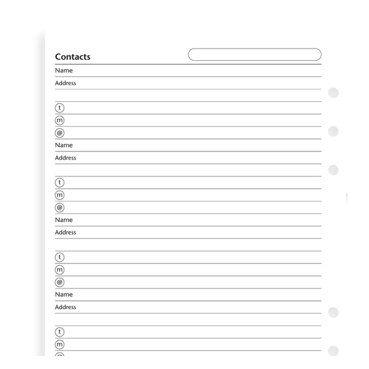 Adresár pre A5 diáre FILOFAX - 3