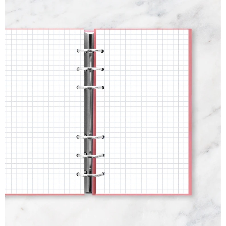 Štvorčekované papiere, náhradná náplň Clipbook osobný FILOFAX - 1