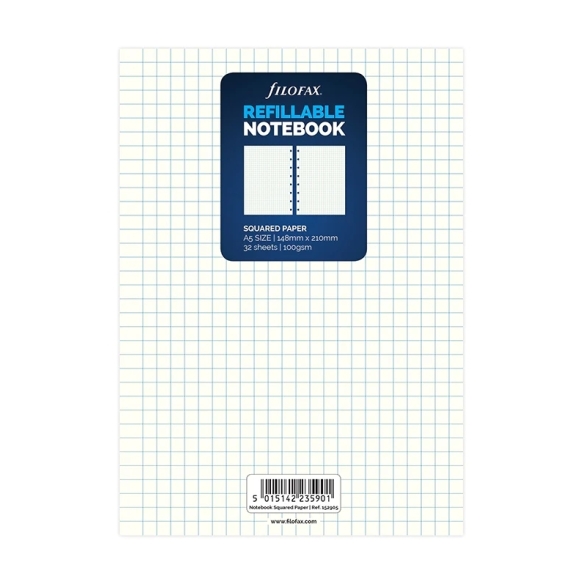 Štvorčekovaný papiere náplň pre A5 notebook FILOFAX - 5