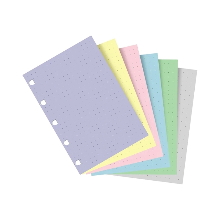 Pastelové bodkované papiere pre vreckový notebook FILOFAX - 2