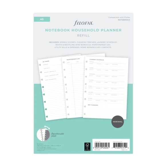 Náplň plánovanie domácnosti A5 notebook FILOFAX - 5