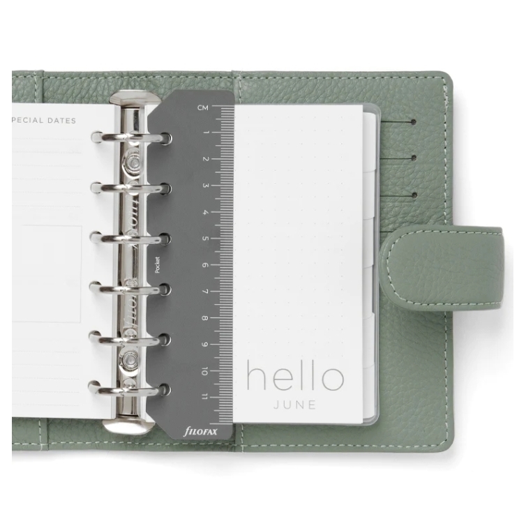 Minimal Ruler Page Marker Pocket grey FILOFAX - 2