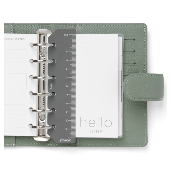 Minimal Ruler Page Marker Pocket grey FILOFAX - 2