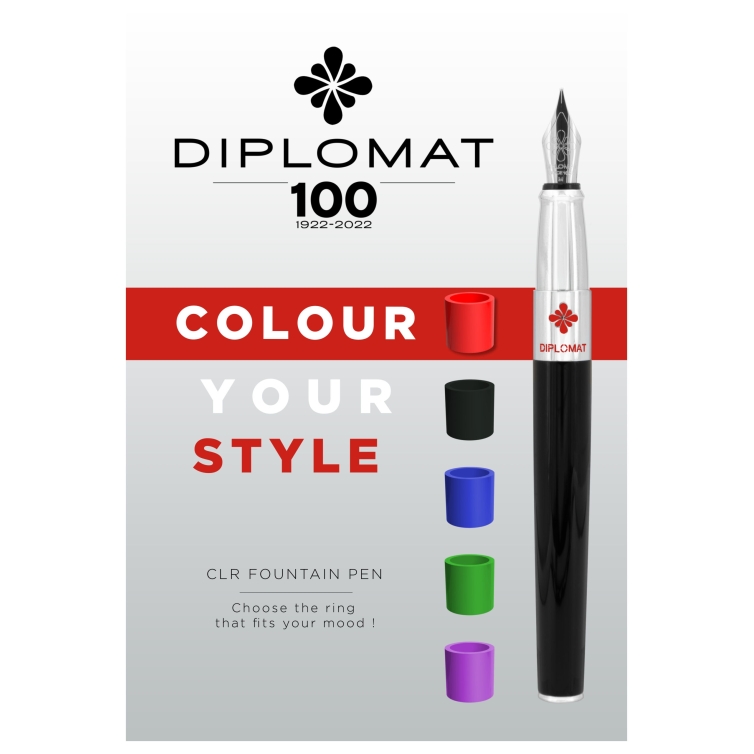 CLR Fountain Pen black lacquer DIPLOMAT - 3