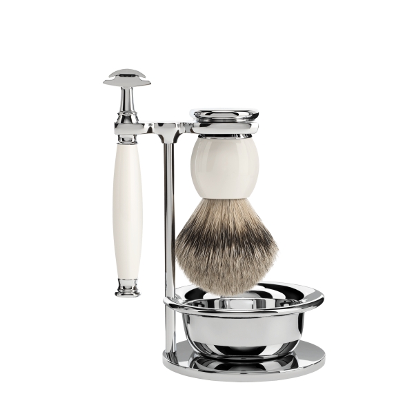 Sophist Set na holenie White Silvertip Badger MÜHLE - 1