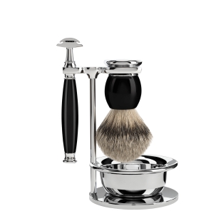 Sophist Shaving Set Black Silvertip Badger MÜHLE - 2