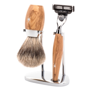 Kosmo Shaving Set Olive Fine Badger Mach3 MÜHLE - 1
