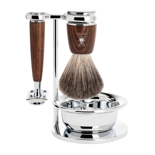 Rytmo Shaving Set Steamed Ash Pure Badger MÜHLE - 1