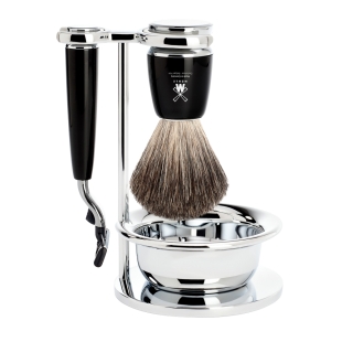 Rytmo Shaving Set Black Pure Badger Mach3 MÜHLE - 1