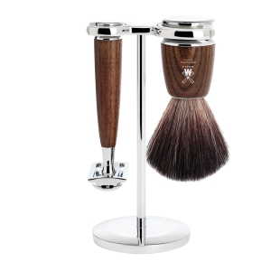Rytmo Shaving Set Steamed Ash Black Fibre MÜHLE - 1