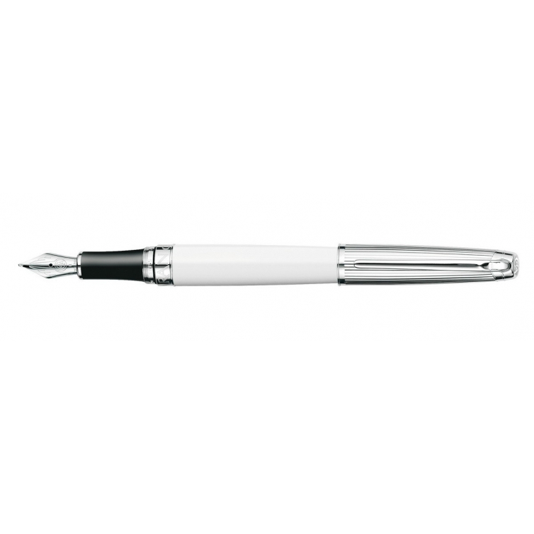 Bicolor White silver plated fountain pen
