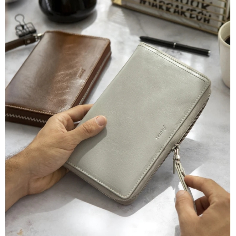 Malden Compact Zip Personal Organiser stone FILOFAX - 4