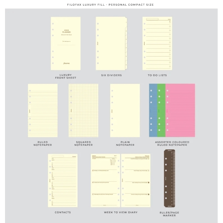 Malden Compact Zip Personal Organiser stone FILOFAX - 9