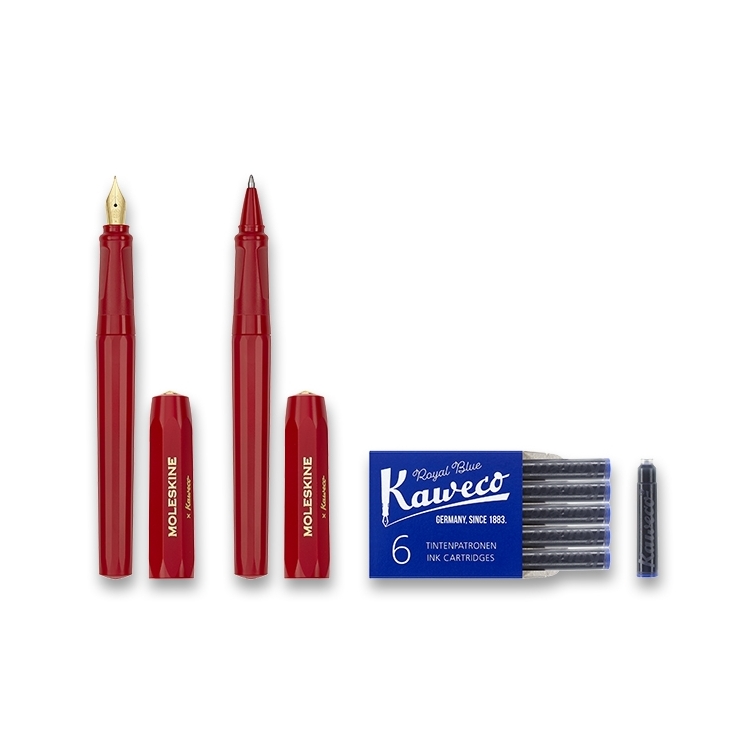 Moleskine x Kaweco Darčekový set plniace a guľôčkové pero červené PARKER - 1