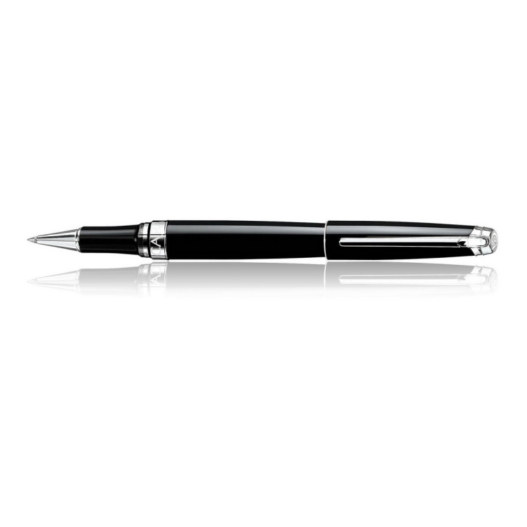 Bicolor Ebony Black silver plated roller CARAN D'ACHE - 1
