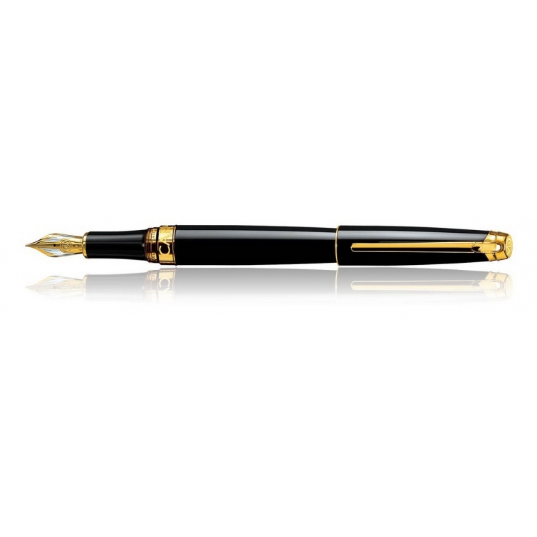 Ebony Black gold plated fountain pen CARAN D'ACHE - 1