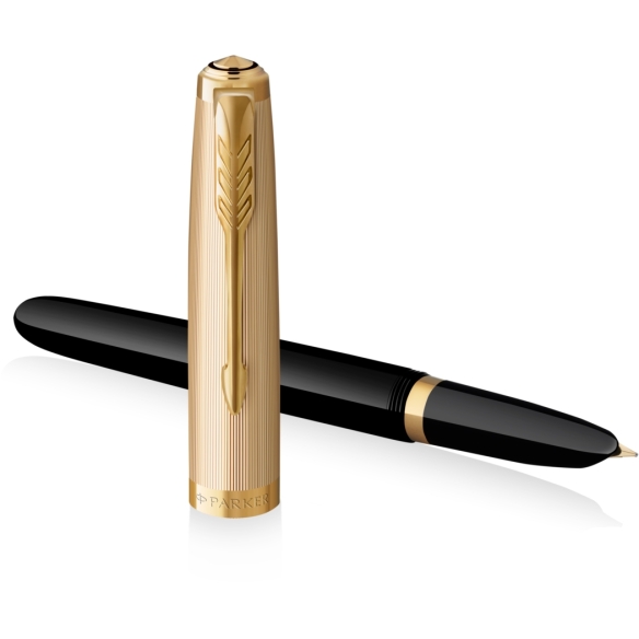 Parker 51 Deluxe GT 18kt Fountain pen black PARKER - 2