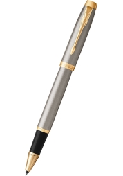 With the IM Brushed Metal GT Roller Pen, you'll experience the perfect combination of sleek, polished design and reliable writing. This highly professional pen features a durable stainless steel nib with a metal body and gold finish. Every purchase comes with a black ink refill, making it a tried and tested and reliable choice for any writing task.