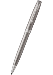 Experience the perfect blend of modern design and timeless style with the Sonnet Stainless Steel CT ballpoint pen, a celebrated collection from Parker . Its sublime aesthetics, perfectly balanced size and exquisite stainless steel finish with palladium trim offer a remarkable writing experience. A ready-to-use black ink cartridge is included with every purchase.