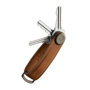 copy of Leather Airtag Holder with Ring espresso ORBITKEY - 1