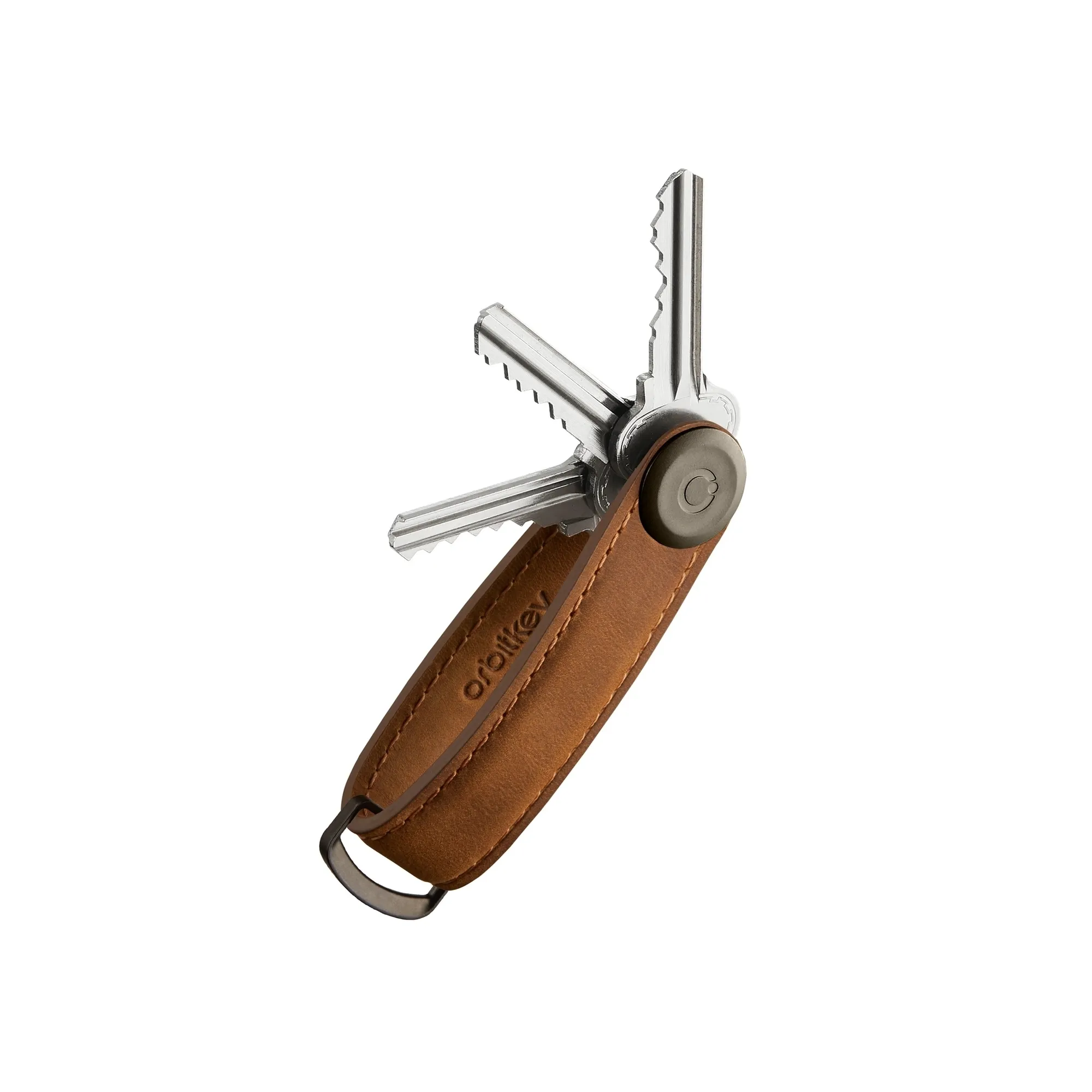 Orbitkey - 2.0 Crazy Horse Sleutelhanger Kastanjebruin