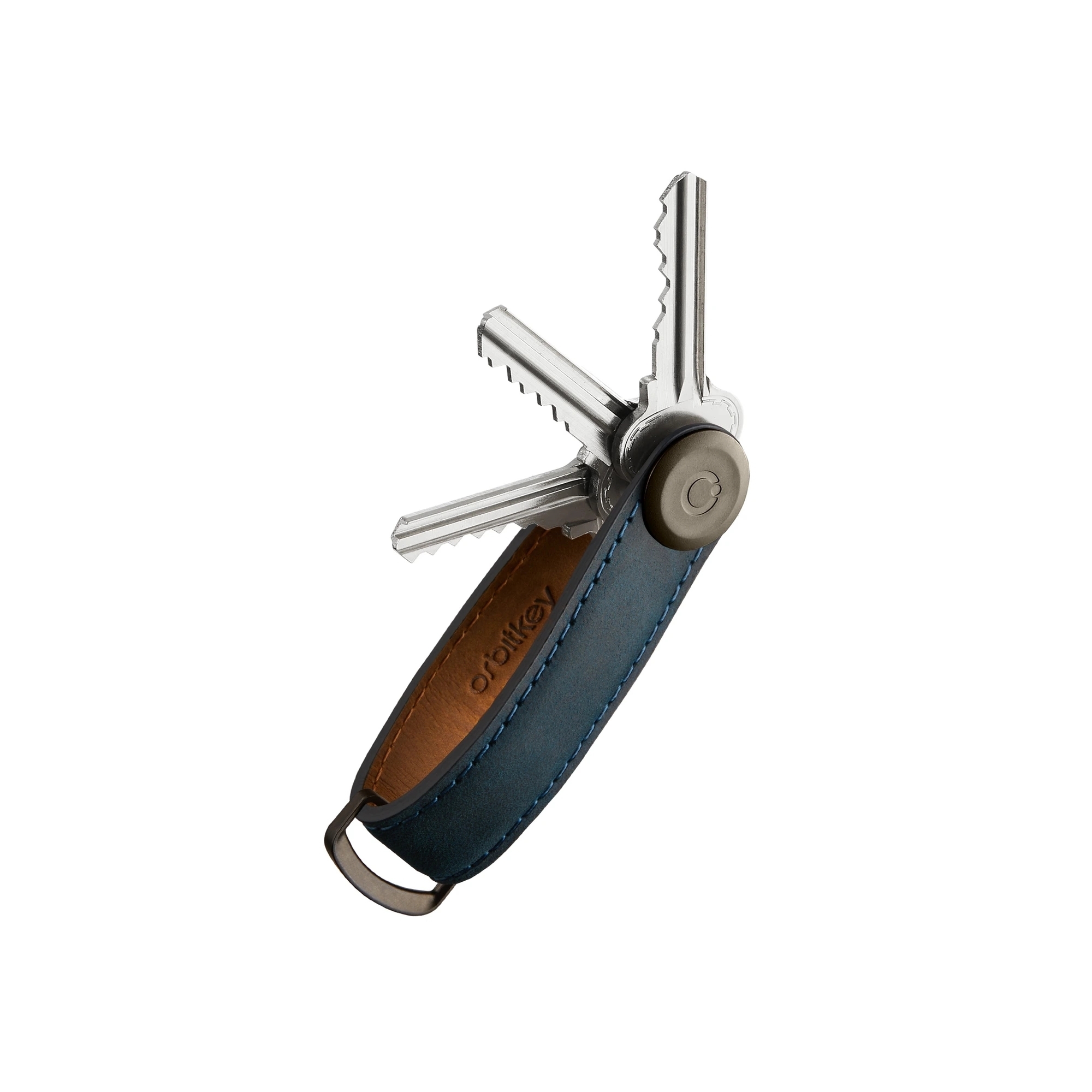 Orbitkey - 2.0 Crazy Horse Keychain Marine Blue