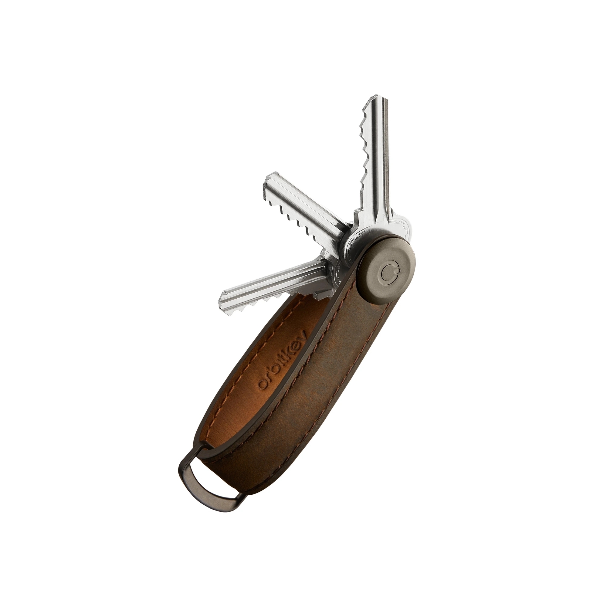 Orbitkey - 2.0 Crazy Horse Keychain Oak Brown