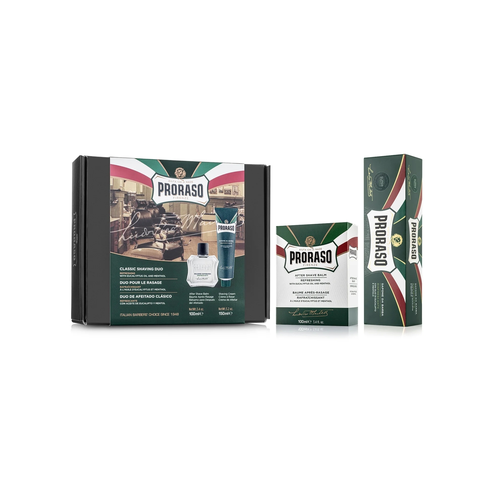 Proraso - Green Eucalyptus Gift Set Refreshing Aftershave Cream And Balm
