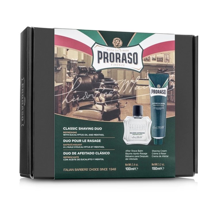 Green Eucalyptus Darčeková sada osviežujúci krém a balzam po holení PRORASO - 2