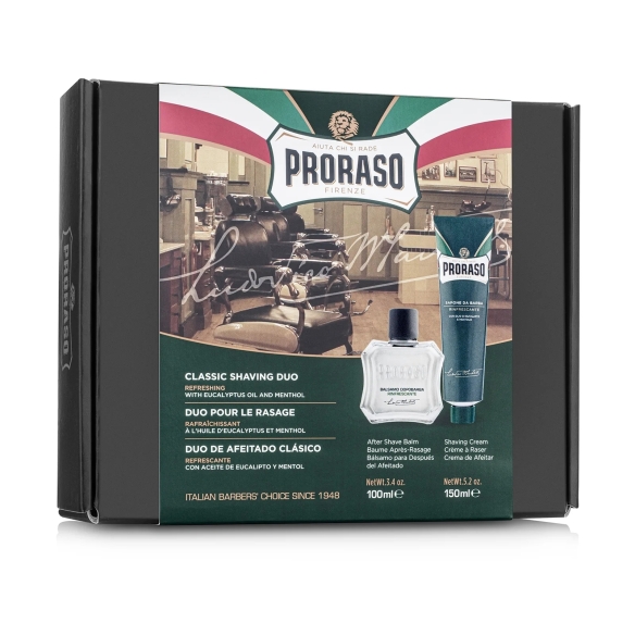 Green Eucalyptus Darčeková sada osviežujúci krém a balzam po holení PRORASO - 2