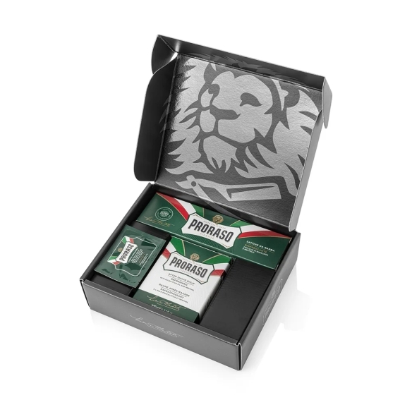 Green Eucalyptus Darčeková sada osviežujúci krém a balzam po holení PRORASO - 3