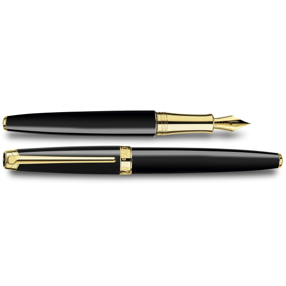 Ebony Black vergoldeter Füllfederhalter  - 3