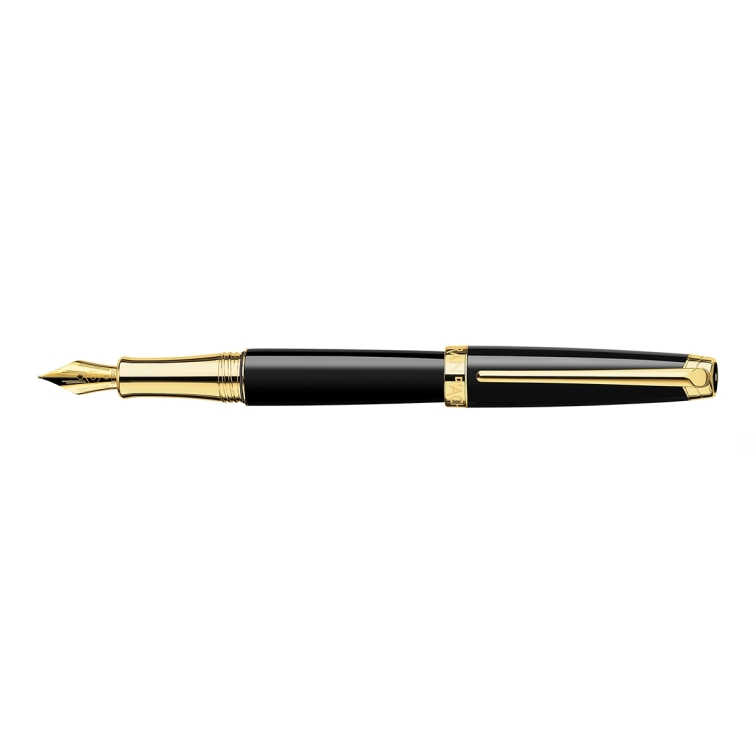 Ebony Black vergoldeter Füllfederhalter  - 1