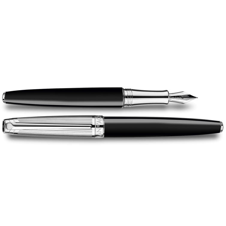 Bicolor Noir stylo-plume plaqué argent  - 2