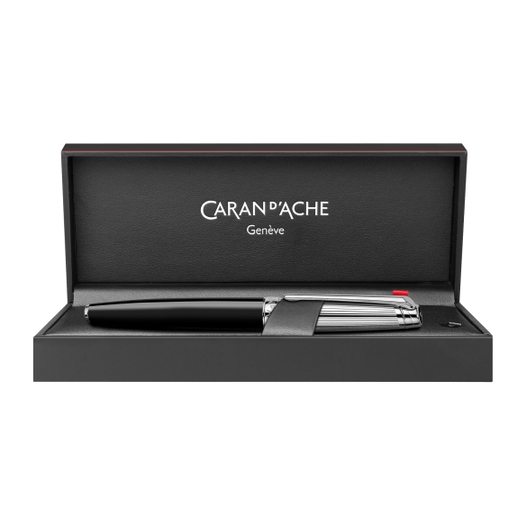 Bicolor Noir stylo-plume plaqué argent  - 3