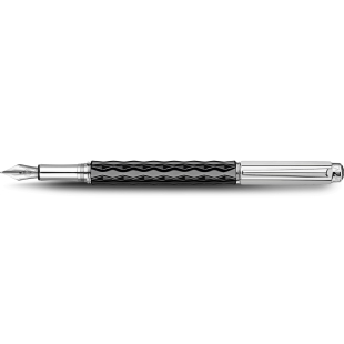 Varius Silver Plated Ceramic Black Fountain Pen CARAN D'ACHE - 1