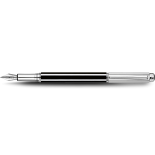 Varius Versilberter China Schwarz Füllfederhalter CARAN D'ACHE - 1