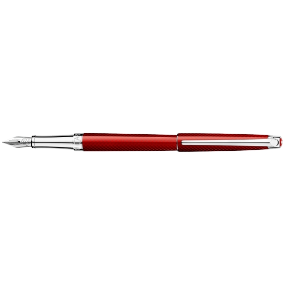 Léman Slim Rouge Carmin Fountain Pen CARAN D'ACHE - 1