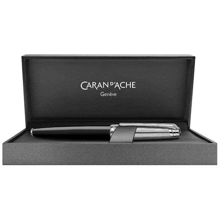 Léman Silver Plated Bicolor Black Roller CARAN D'ACHE - 4