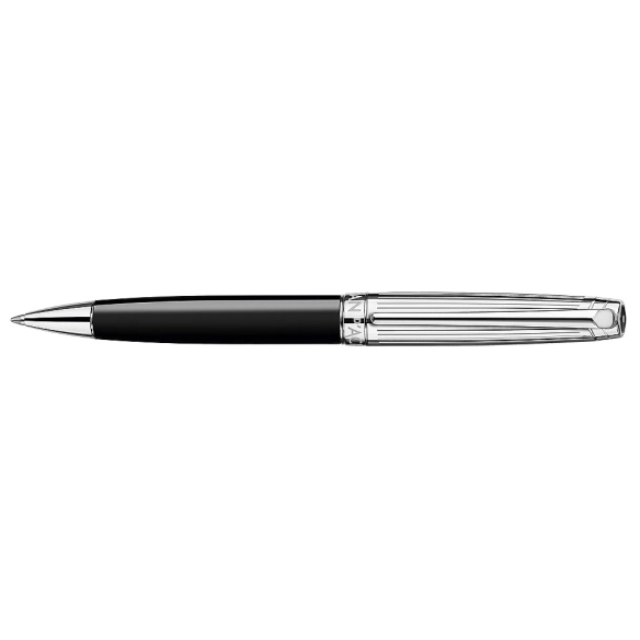 Léman Silver Plated Bicolor Black Guľôčkové pero CARAN D'ACHE - 1