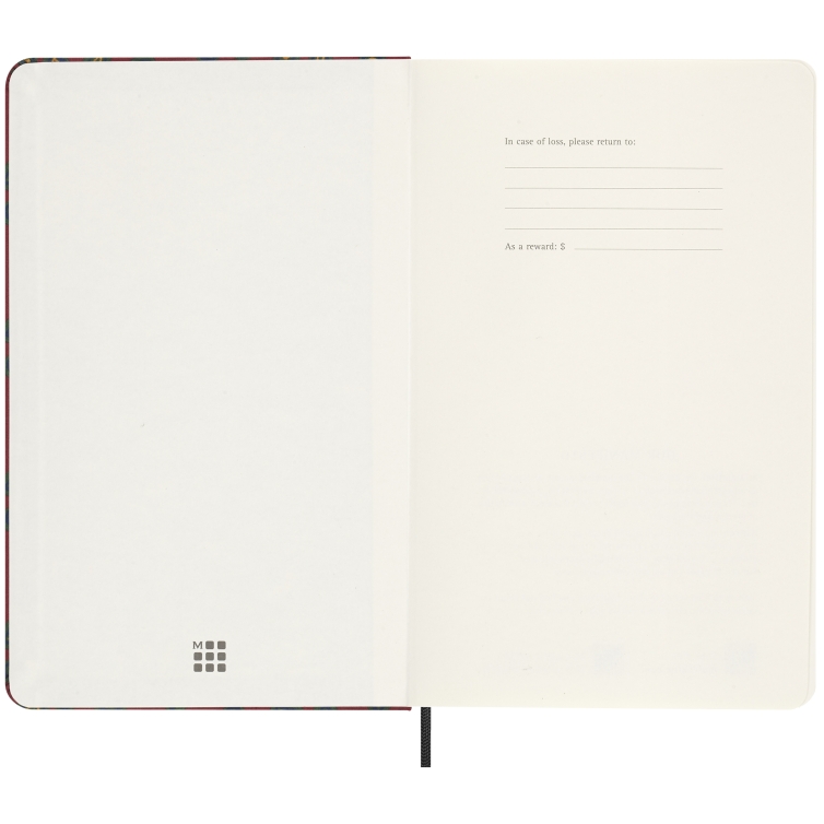 Professzionális selyem jegyzetfüzet L kemény borítóval szabályozott bordeaux-i színű Moleskine - 3