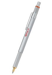 Découvrez l'alliance parfaite du confort et de l'élégance avec Rotring 800 argenté. Son corps hexagonal entièrement métallique, doté d'une zone de préhension moletée antidérapante, assure une écriture fluide, tandis que son mécanisme à clic et sa recharge noire optimisent votre expérience d'écriture. Présenté dans un coffret cadeau triangulaire, il constitue le présent idéal pour toutes les occasions.