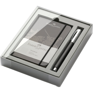 Set cadeau Ambition en résine précieuse Roller noir Faber-Castell - 1