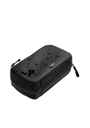 Experience the ultimate convenience with the 2-in-1 Tech Pouch in sleek black. This waterproof accessory, crafted from recycled materials, offers intelligent interior zoning, including a Desk Pouch with multiple pockets for organised storage. Ideal for travelers, it's available in a stackable design, ensuring your tech gear is always protected and within easy reach.