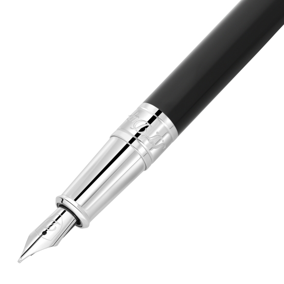 D-Initial Stylo Plume noir et chrome S.T. Dupont - 3