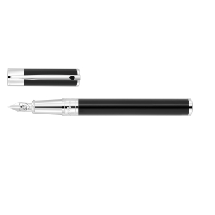D-Initial Stylo Plume noir et chrome S.T. Dupont - 1