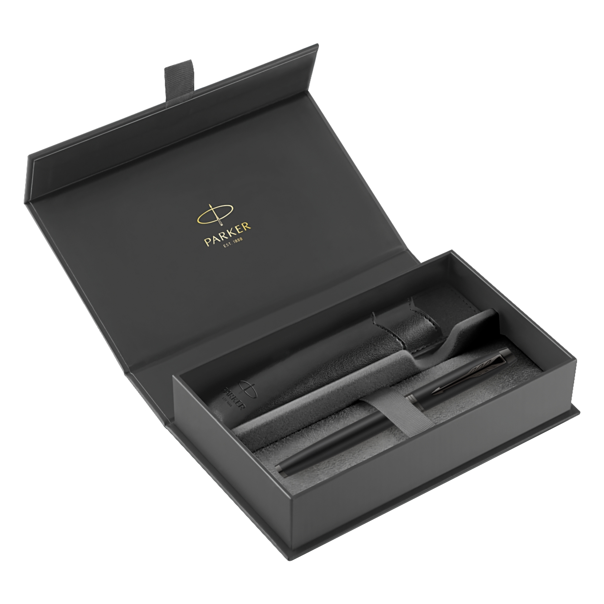 Parker - Im Achromatic Gift Set Roller And Case Black